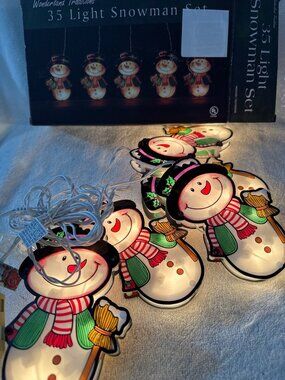 Snowmen String Lights Set of 5